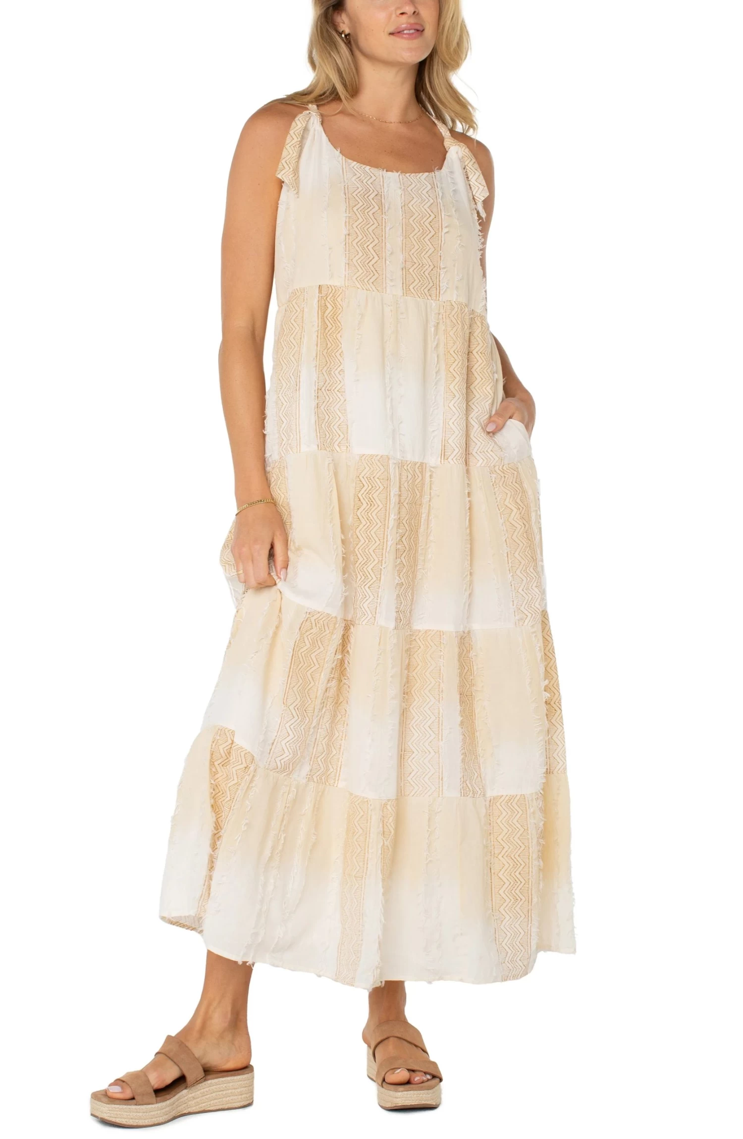 Maxi Dress With Tie Straps