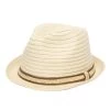 Men's Fedora With Layered Webbing And Raffia Trim