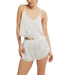 FREE PEOPLE Mid Night Muse Sleep Set In Clean Ivory