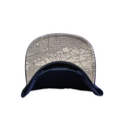 Map Under Brim Hat In Navy
