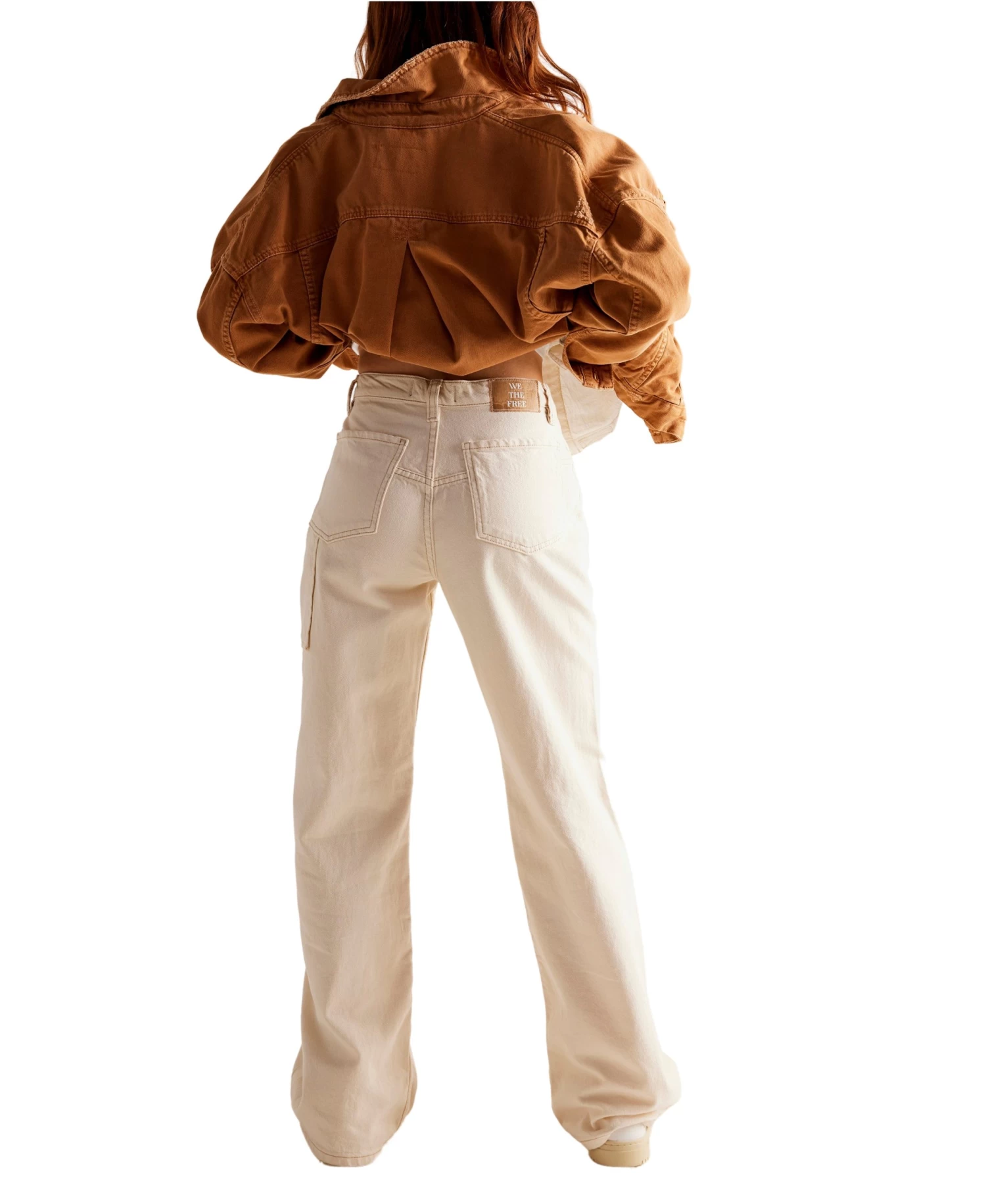 FREE PEOPLE Tinsley Baggy High Rise In Ecru - Image 2