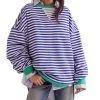 FREE PEOPLE Classic Striped Crew In Sand Dollar