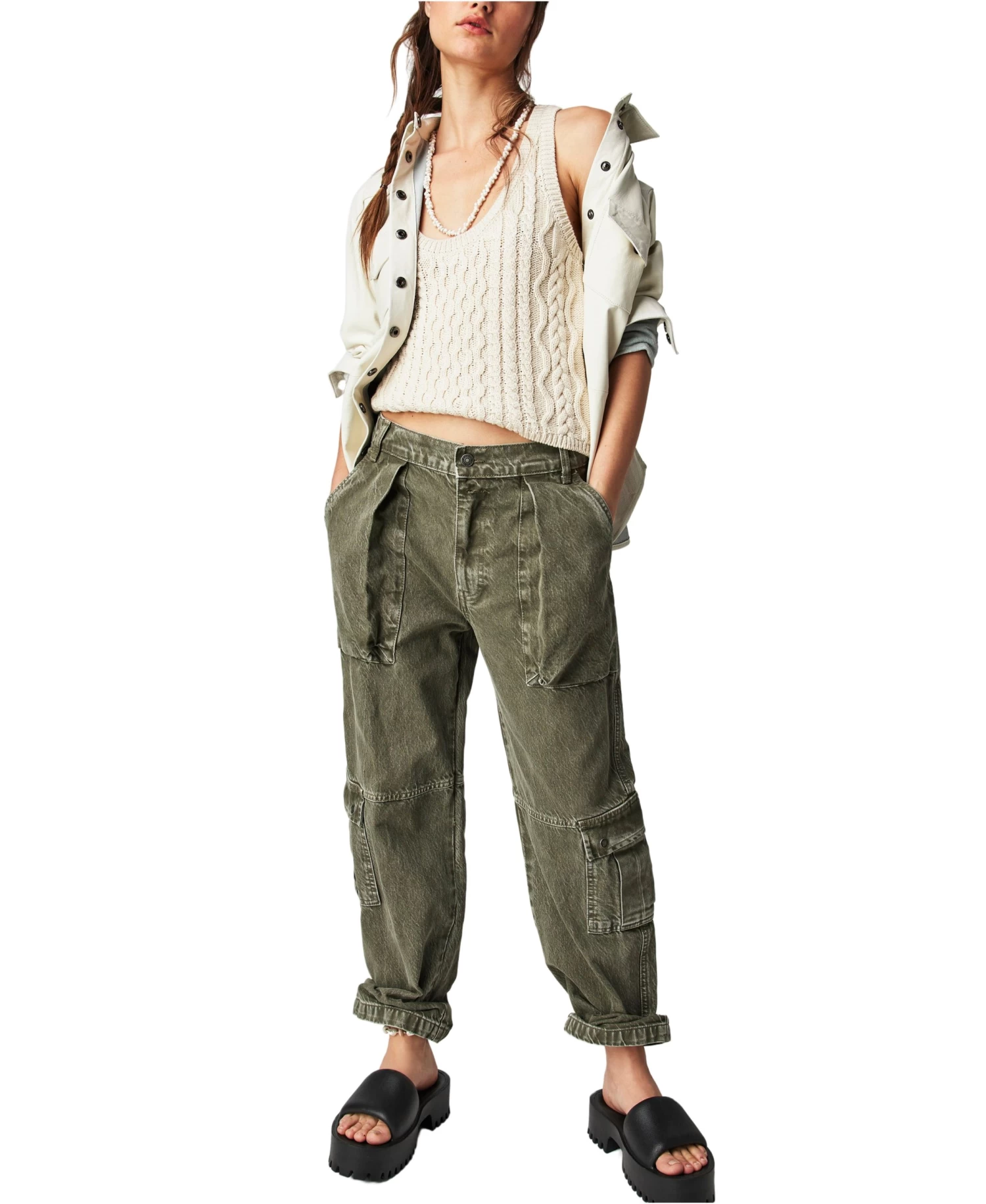 FREE PEOPLE High Tide Cable Tank - Image 4