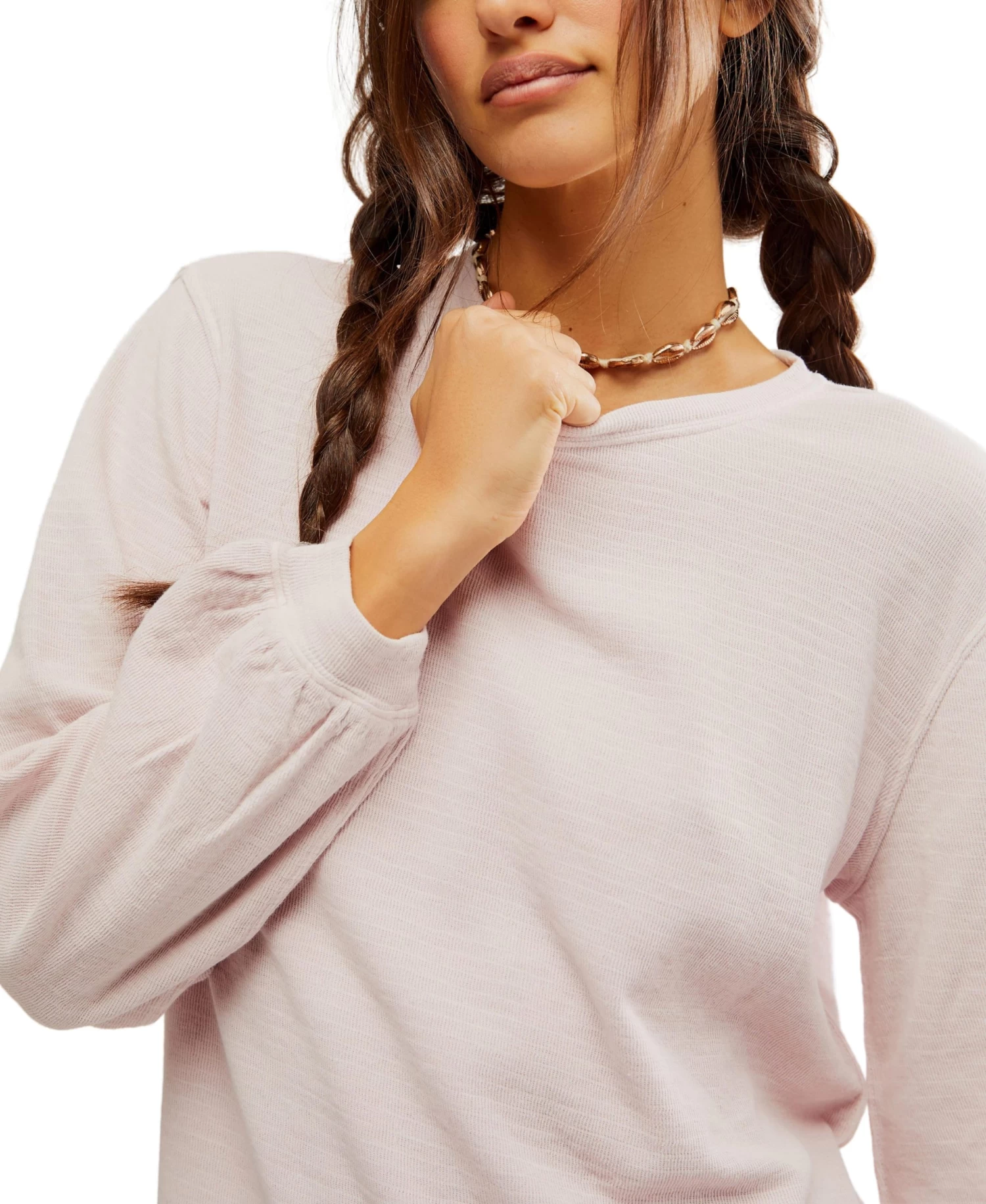 FREE PEOPLE Soul Song Tee In Lavender Light - Image 4