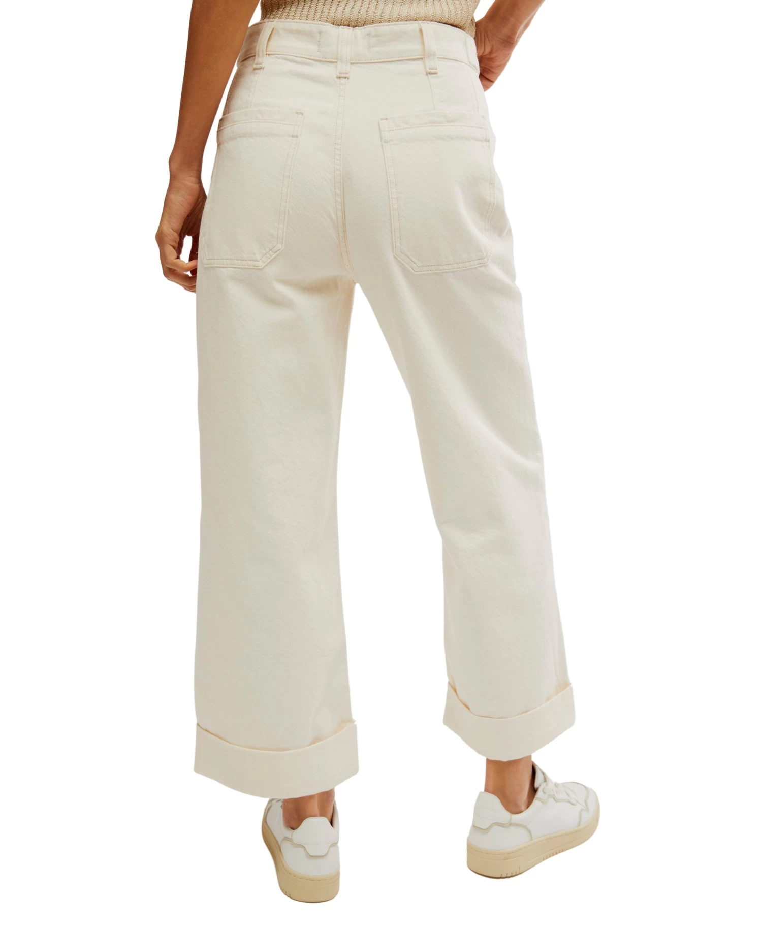 FREE PEOPLE Palmer Cuffed Jean In Neutral - Image 4
