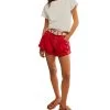 FREE PEOPLE Hot Rod Red Danni Short