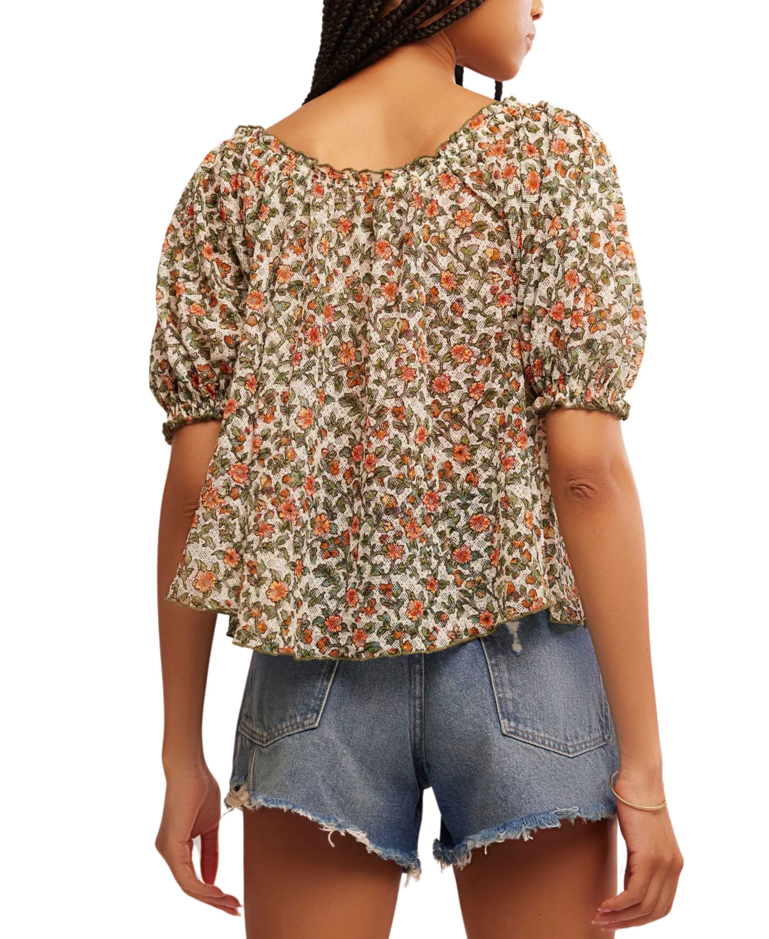 FREE PEOPLE Astra Peasant Top In Daisy - Image 2
