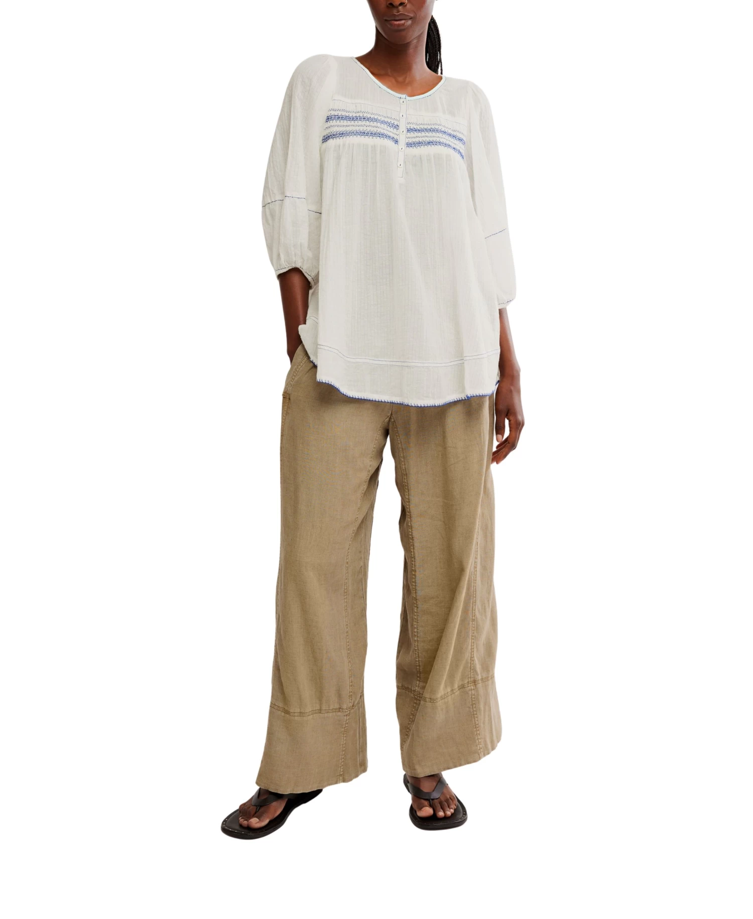 FREE PEOPLE Days End Linen Pull On