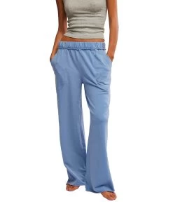 FREE PEOPLE Don't Wait Up Lounge Pant In Quiet Harbor