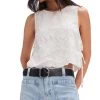 FREE PEOPLE White Faded Gardens Tank