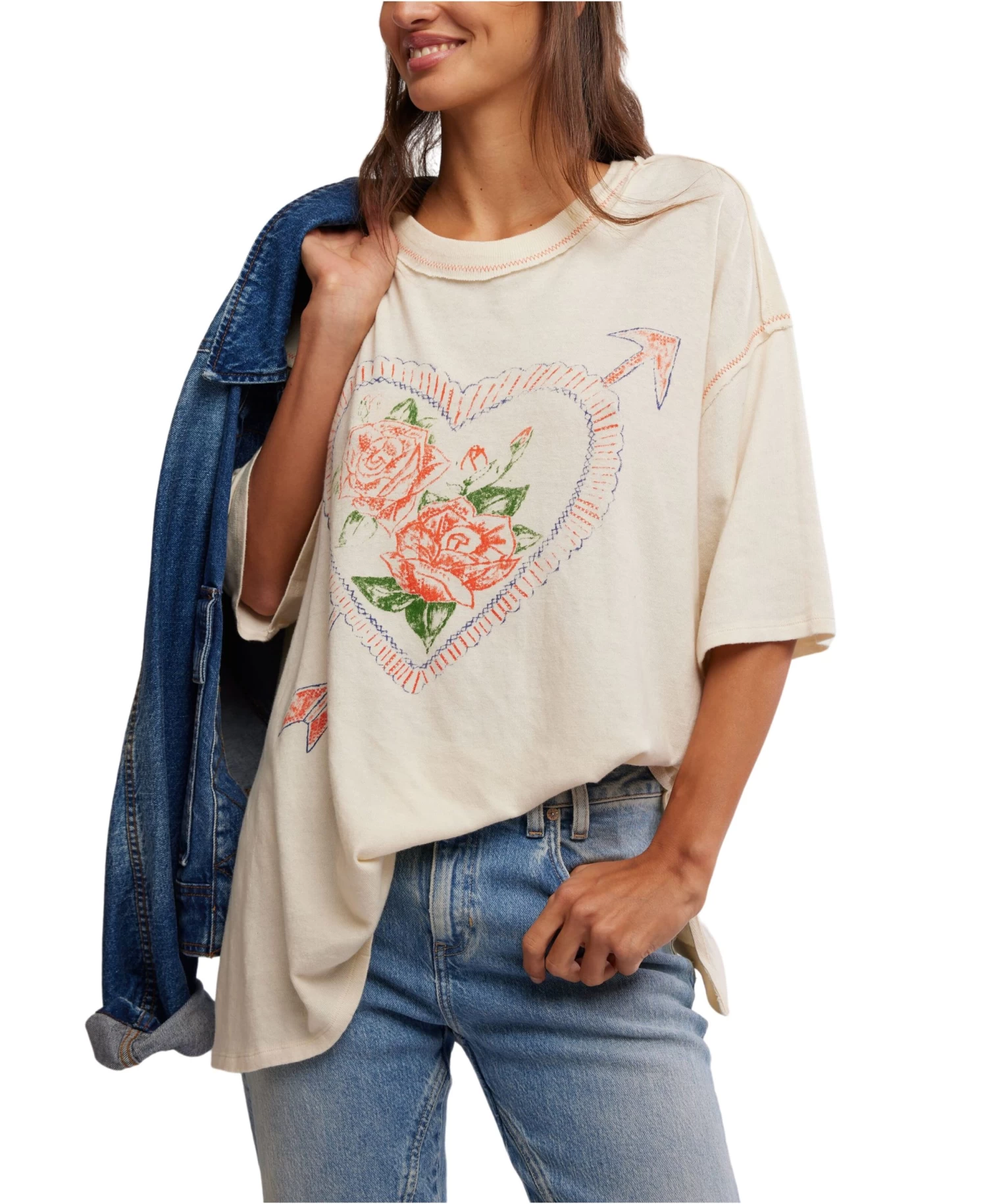 FREE PEOPLE Love Rose Tee