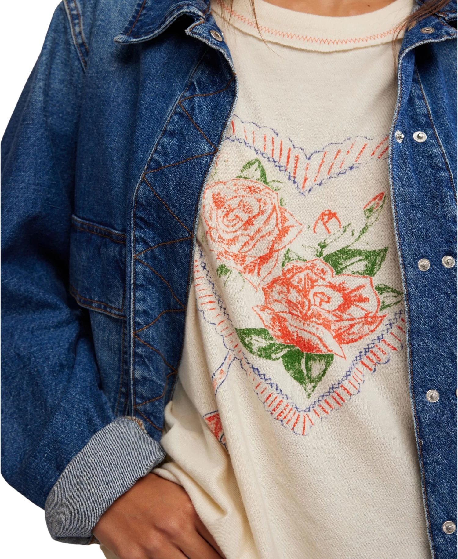 FREE PEOPLE Love Rose Tee - Image 4
