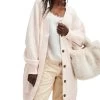 FREE PEOPLE Fresh Start Cardi In Strawberry Float