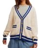 FREE PEOPLE WTF Varsity Cardi