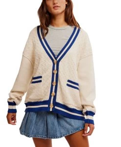 FREE PEOPLE WTF Varsity Cardi