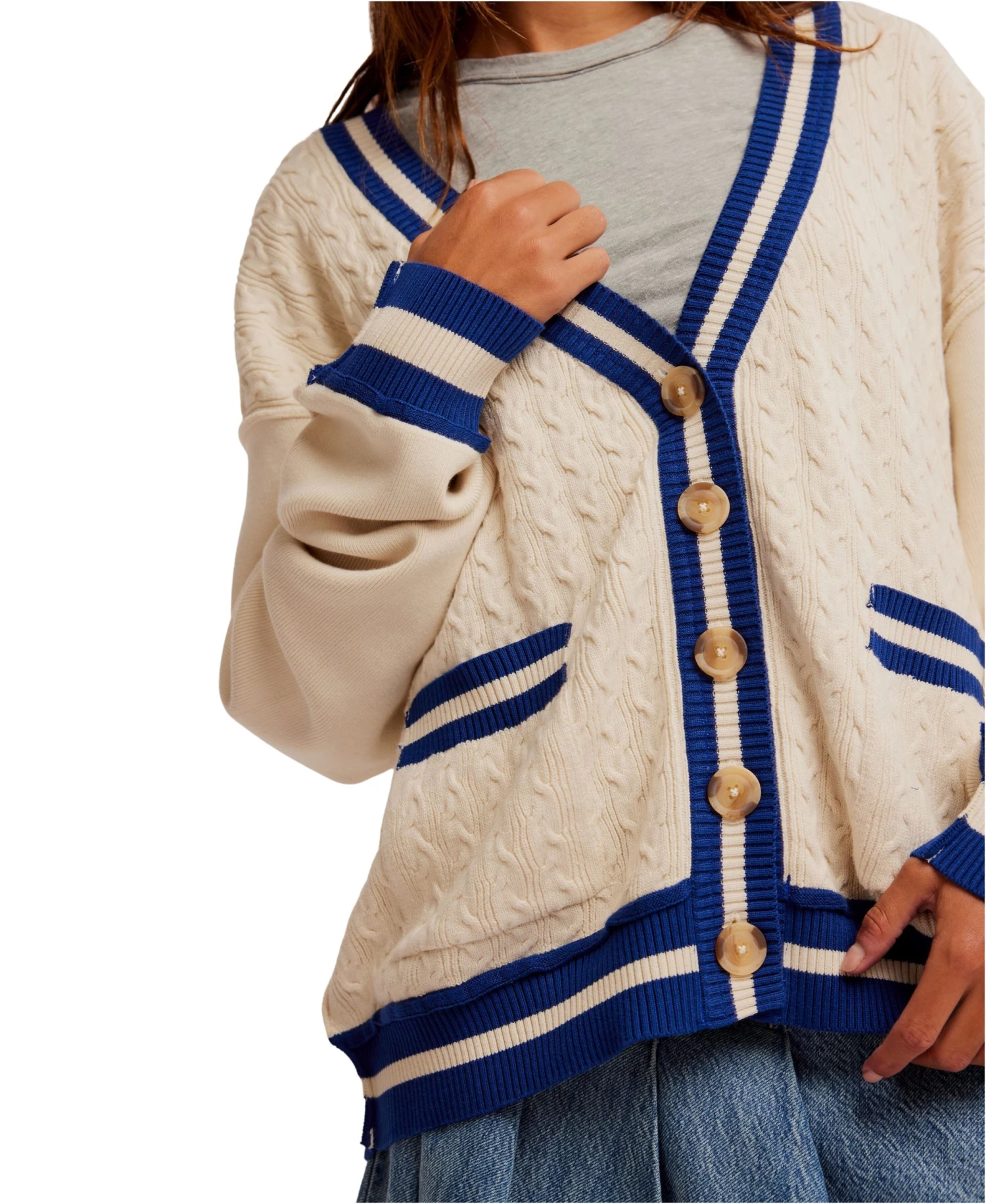 FREE PEOPLE WTF Varsity Cardi - Image 4