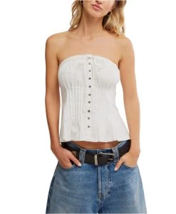 FREE PEOPLE Clean Ivory Wink Wink Tube