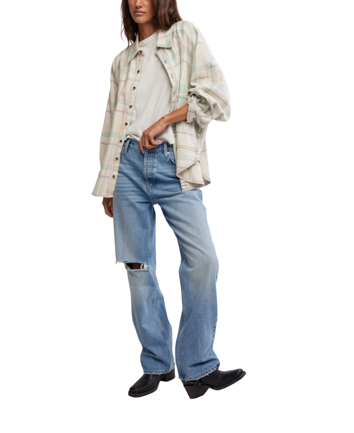 FREE PEOPLE Holly Bootcut Jean In Cambridge - Image 2