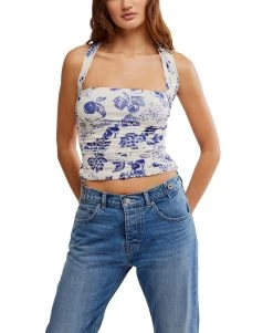 FREE PEOPLE Ivory Tommie Knit Top