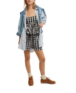 FREE PEOPLE Get Free Seersucker Pull On