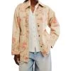 FREE PEOPLE Avery Denim Jacket Print