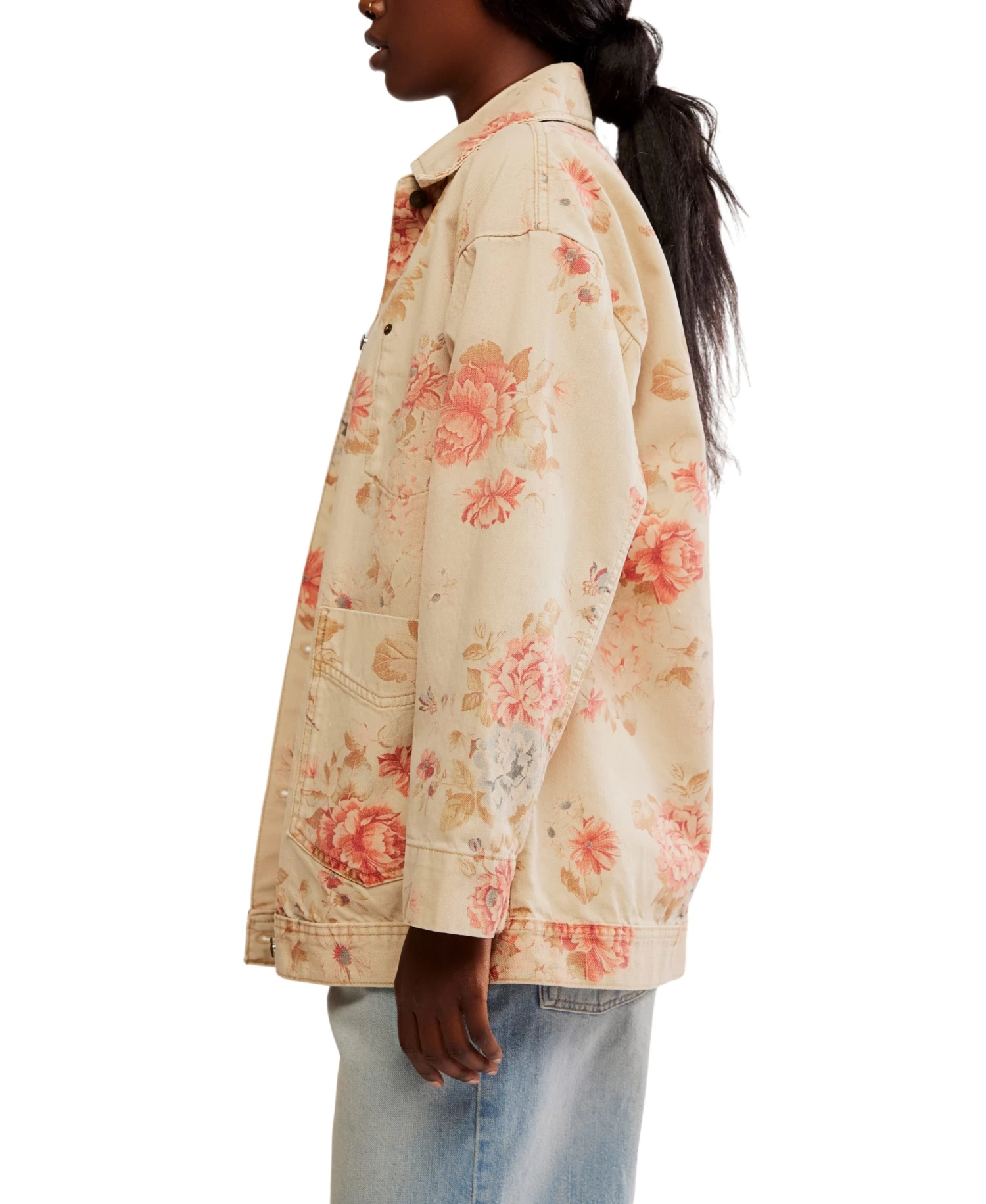 FREE PEOPLE Avery Denim Jacket Print - Image 2