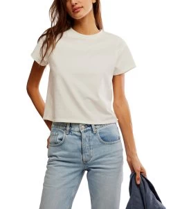 FREE PEOPLE Everyday Tee In Ivory