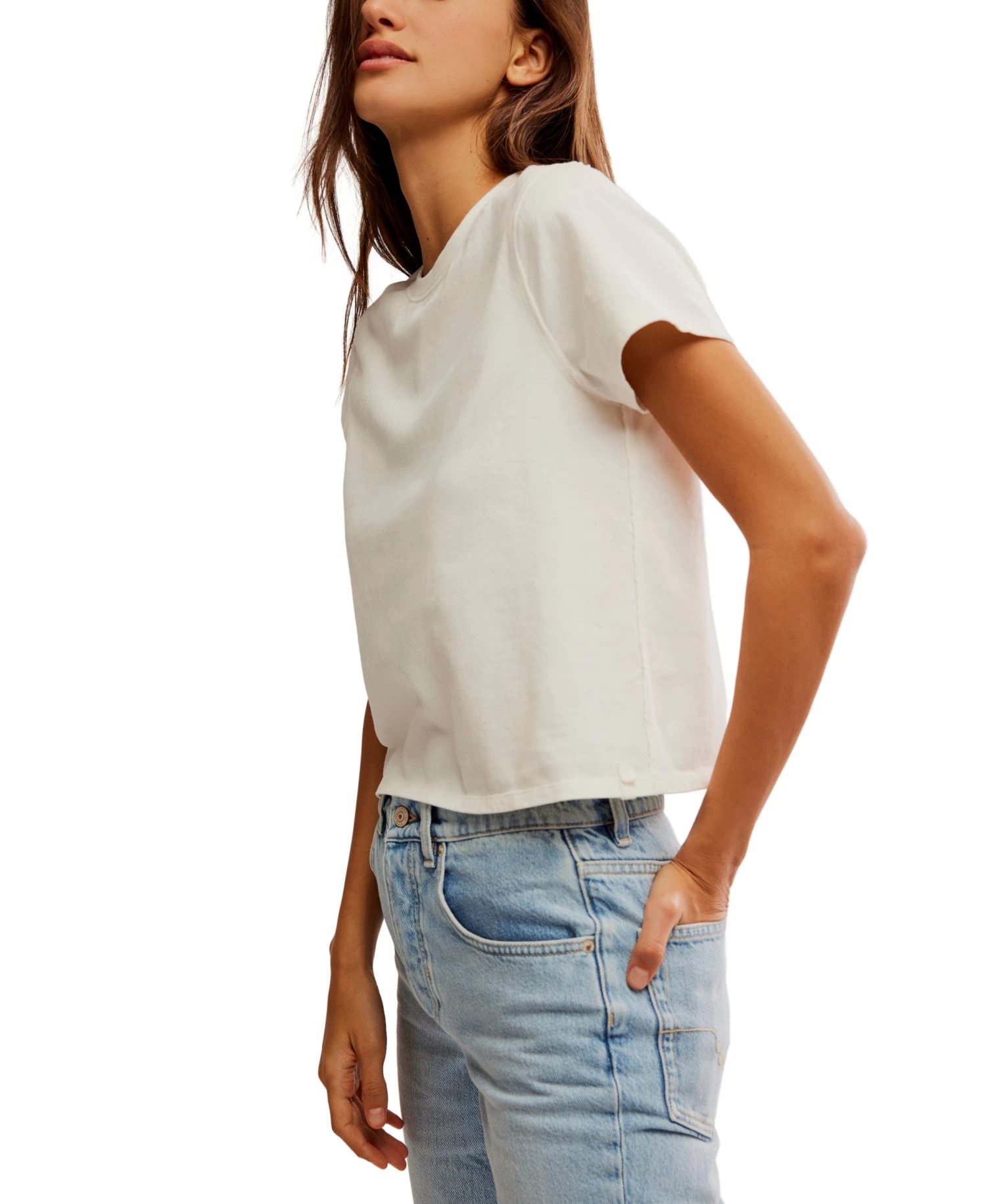 FREE PEOPLE Everyday Tee In Ivory - Image 2
