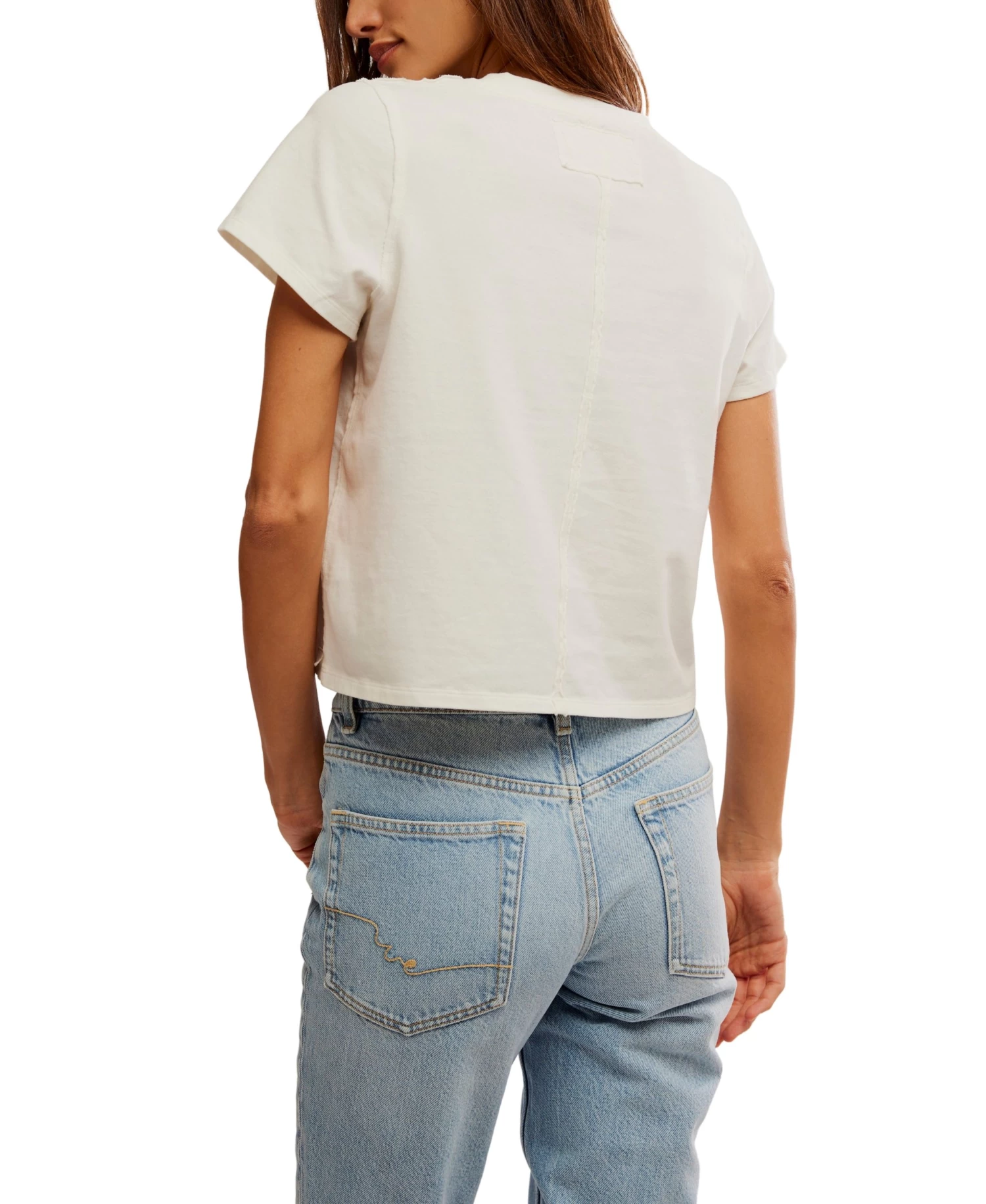 FREE PEOPLE Everyday Tee In Ivory - Image 3