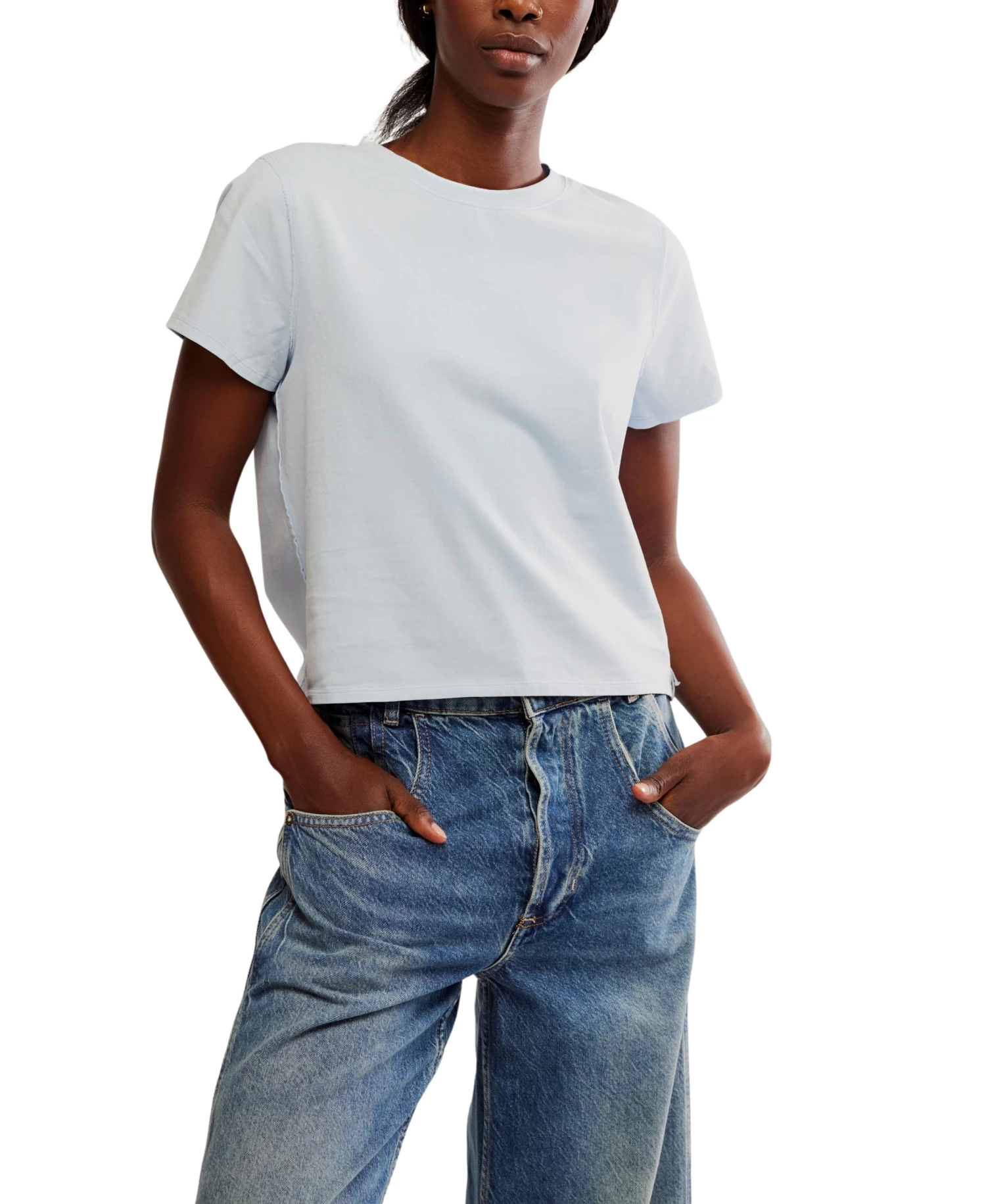 FREE PEOPLE Everyday Tee In Ice Water