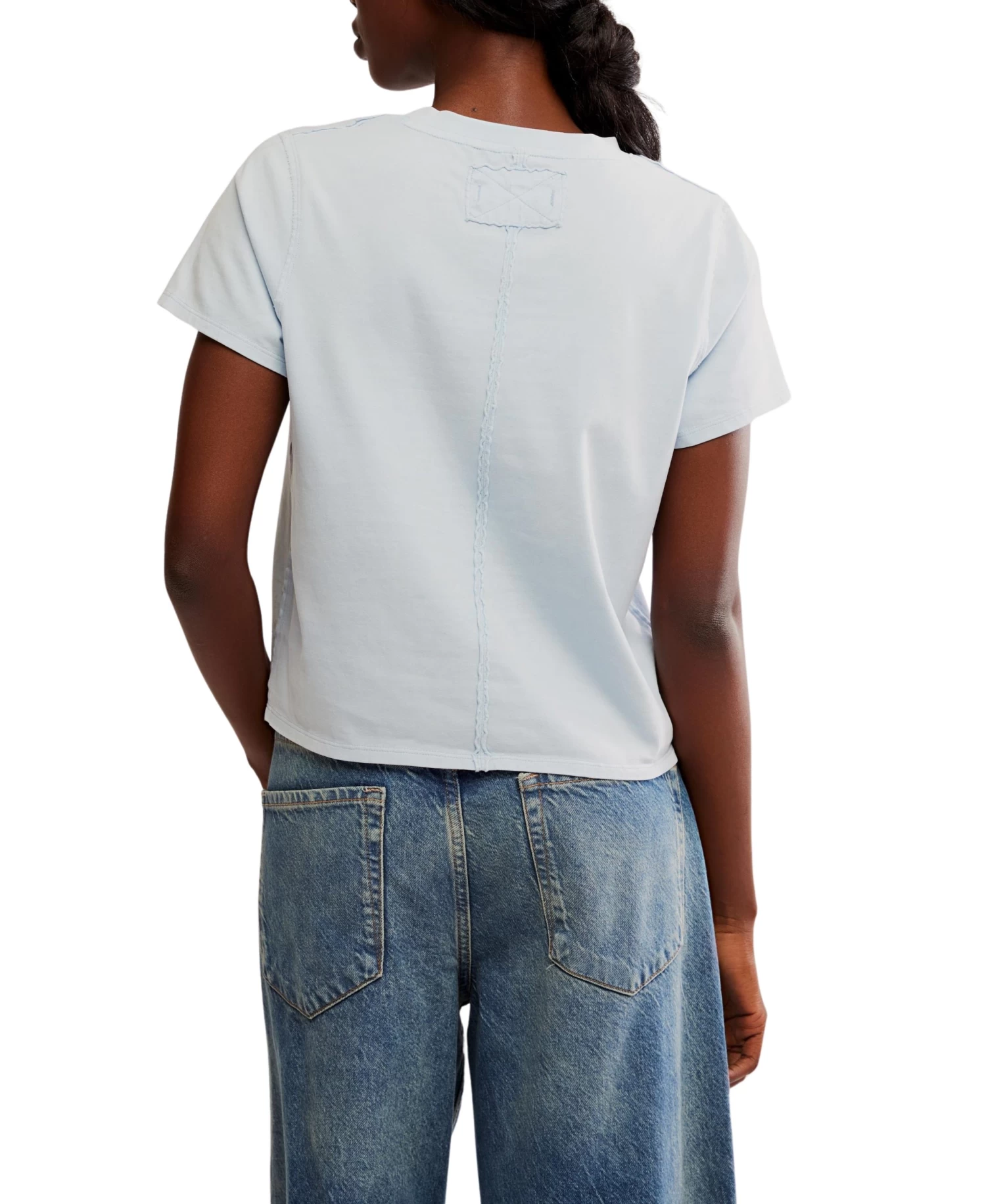 FREE PEOPLE Everyday Tee In Ice Water - Image 3