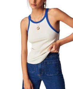 FREE PEOPLE Ivory Only One Ringer Tank