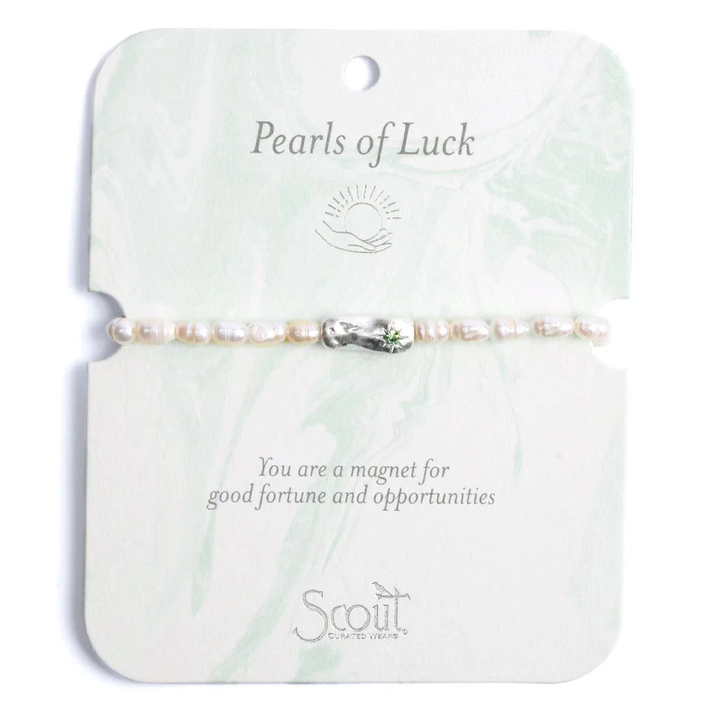 Luck Affirmation Bracelet In Silver