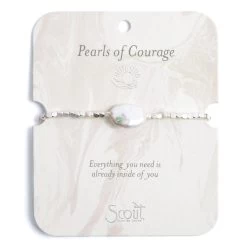 Courage Affirmation Bracelet In Silver