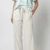 Drawstring Waist Pant In White