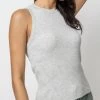 Perfect Rib Tank Sweater In Grey