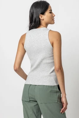 Perfect Rib Tank Sweater In Grey - Image 2