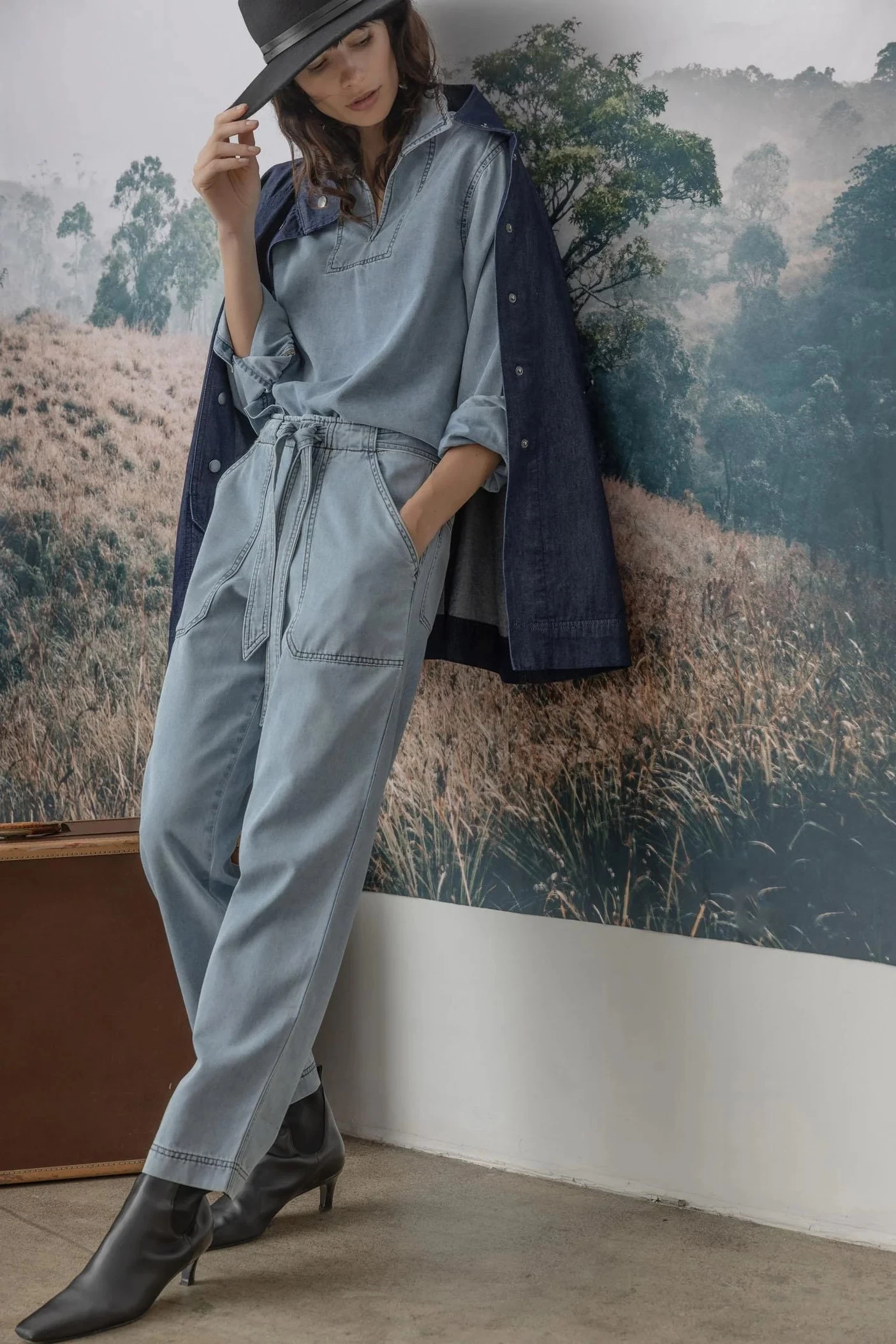 Denim Belted Pant - Image 3