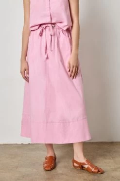 Taffy Long Poplin Skirt