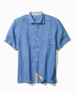 Tommy Bahama Paradise Breezer Short-Sleeve Shirt In Victoria Blue