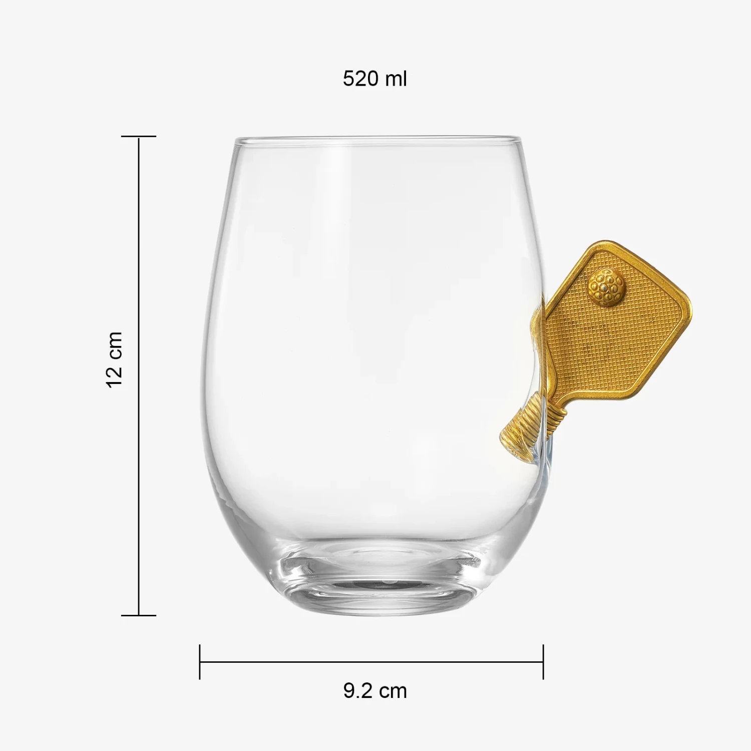 Set Of 2 Pickleball Wine Glasses - Image 4