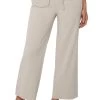 Pull-on Tie Waist Wide Leg Ankle In Dusty Tan