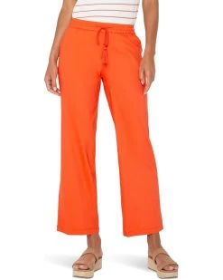 Pull On Drawstring Wide Leg In Clementine