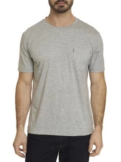 Myles Short Sleeve Knit Shirt In Heather Grey