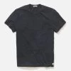 Marine Layer Relaxed Hemp Cotton Tee In Faded Black