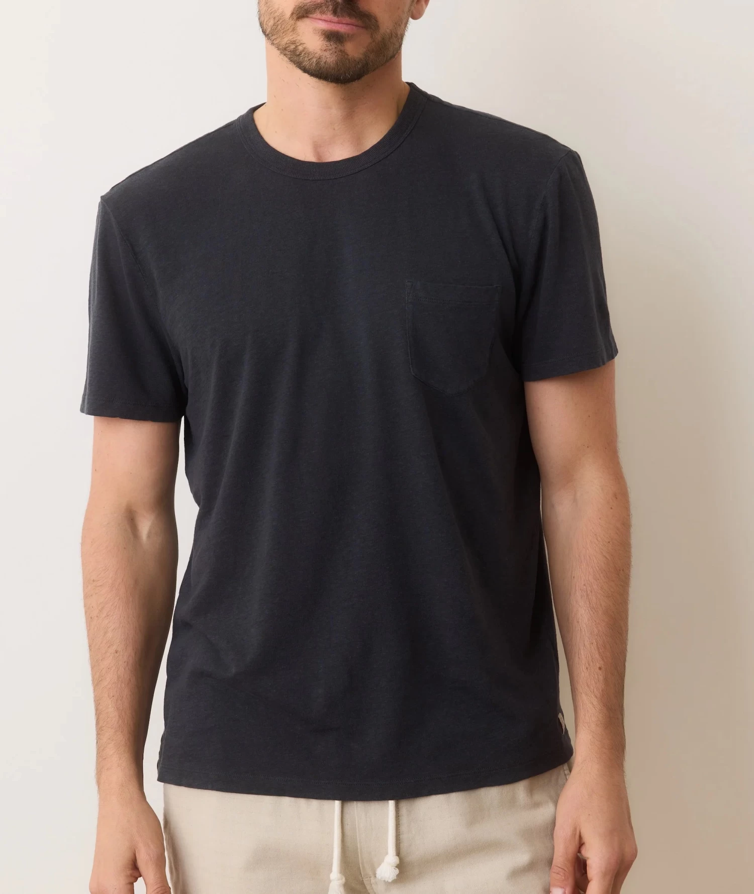 Marine Layer Relaxed Hemp Cotton Tee In Faded Black - Image 2