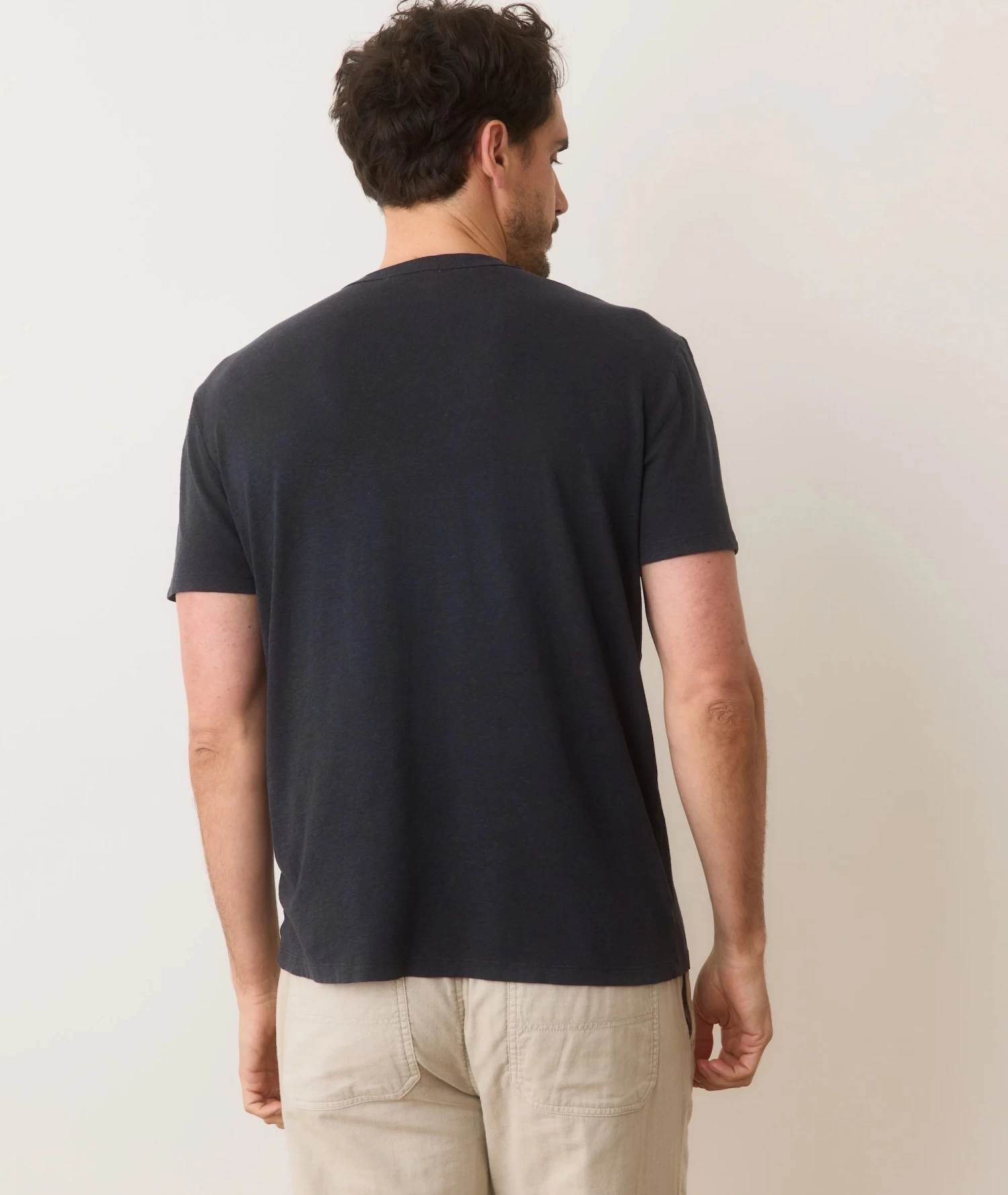 Marine Layer Relaxed Hemp Cotton Tee In Faded Black - Image 4