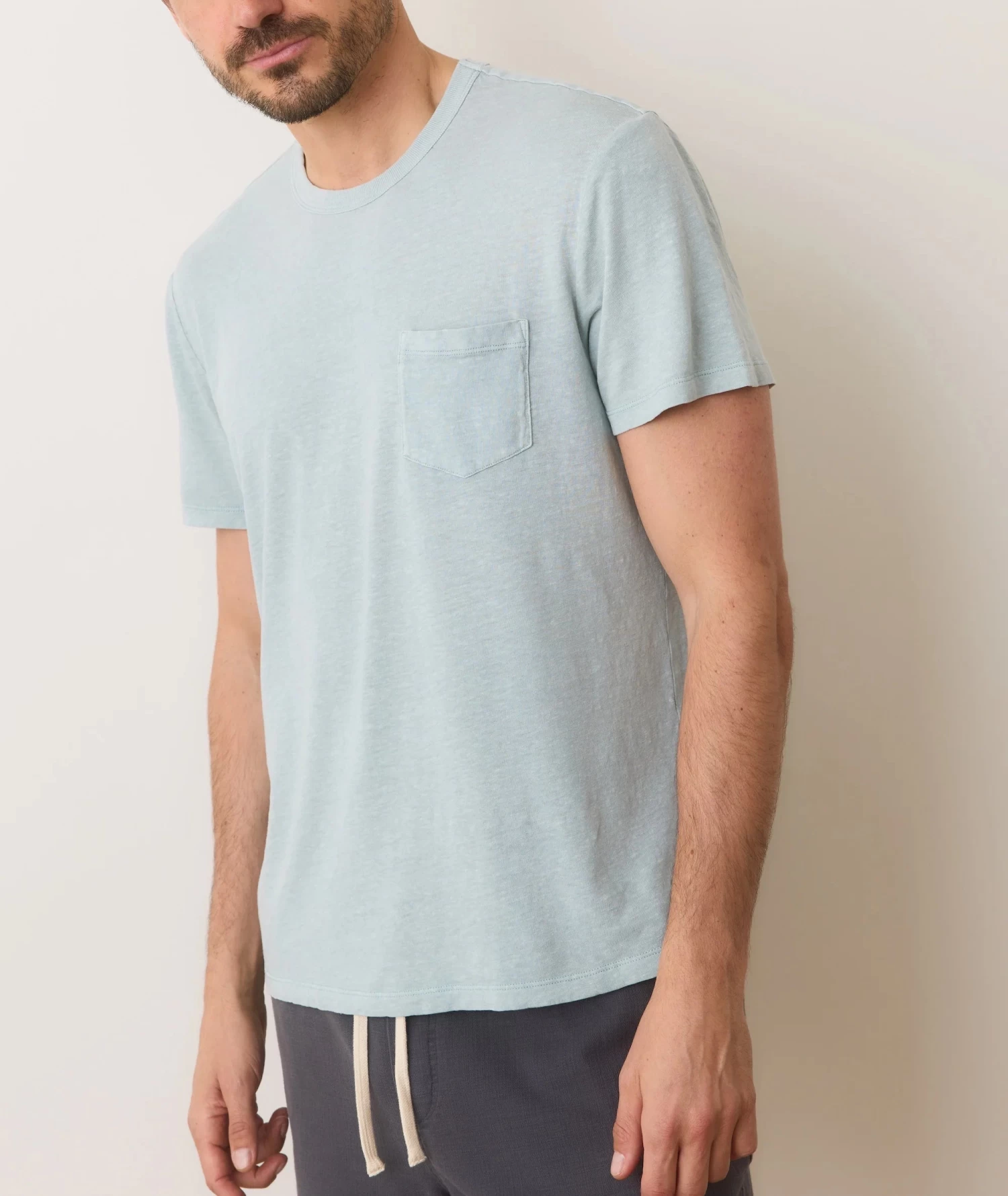 Marine Layer Relaxed Hemp Cotton Tee In Surf Spray - Image 2