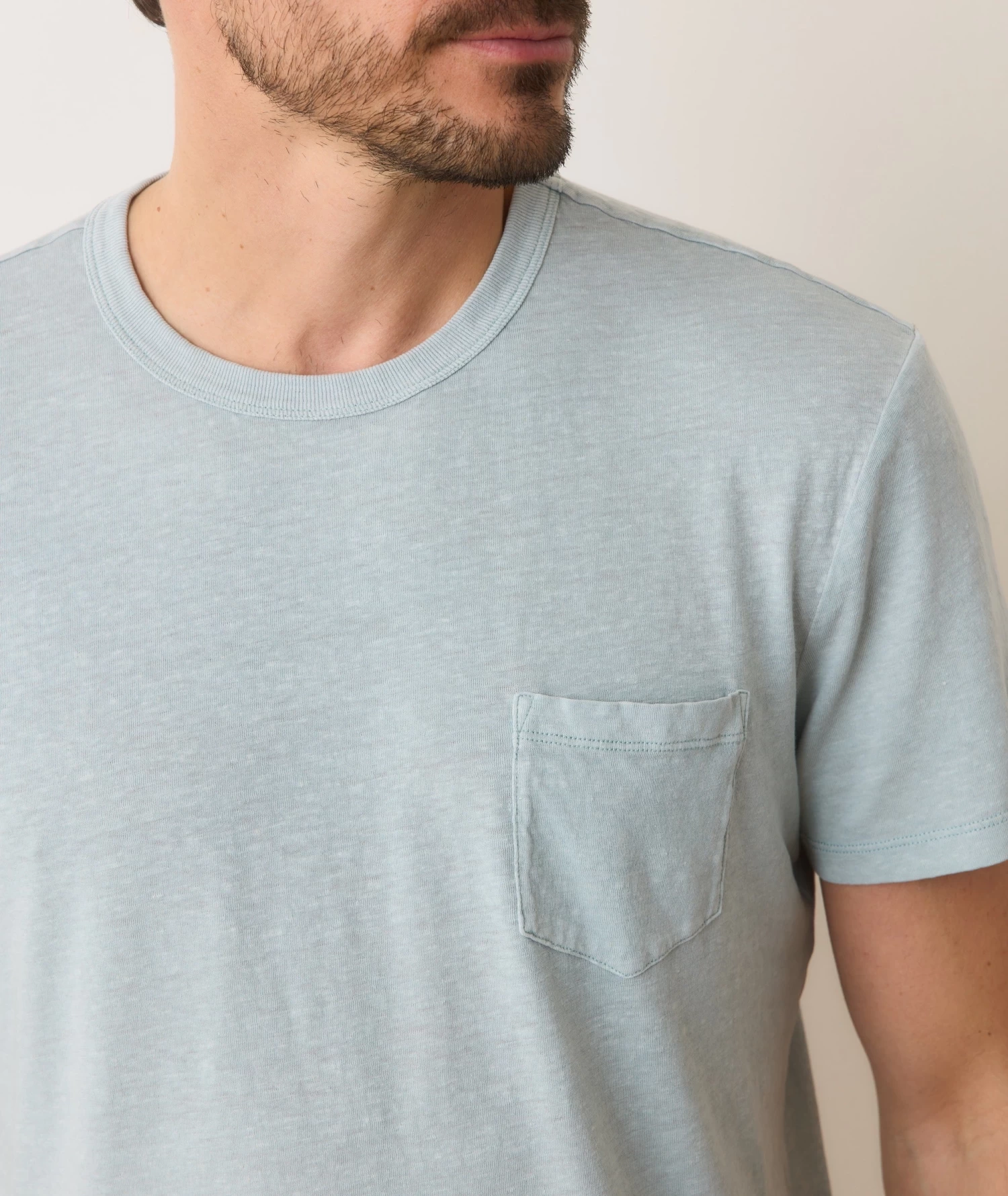 Marine Layer Relaxed Hemp Cotton Tee In Surf Spray - Image 3