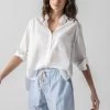 Relaxed Long Sleeve Button Down In White